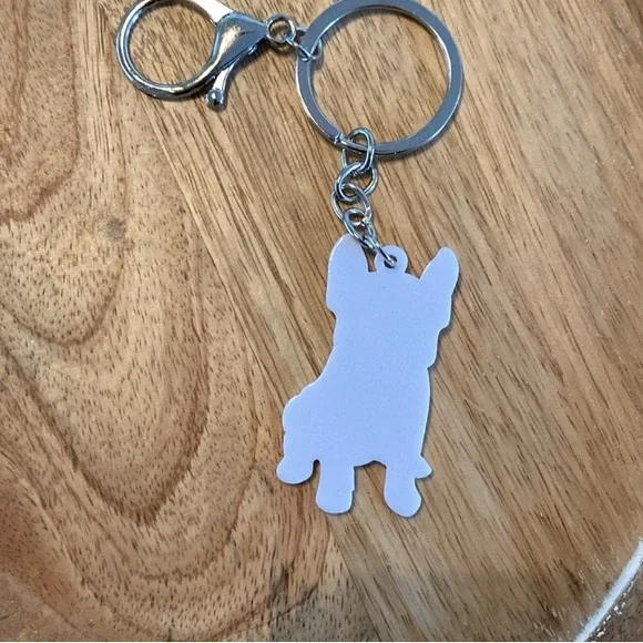 Fawn Frenchie keychain NEW French Bulldog fawn purse charm - Picture 3 of 5